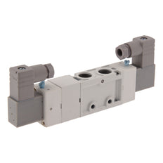 G1/4'' 24 V CC Válvula Solenoide 5/3 Vías Centro Cerrado 3-8bar MVSC1