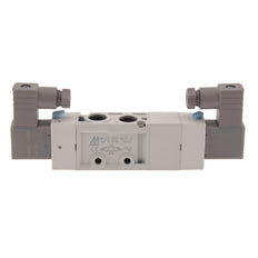 G1/4'' 24 V CC Válvula Solenoide 5/3 Vías Centro Cerrado 3-8bar MVSC1