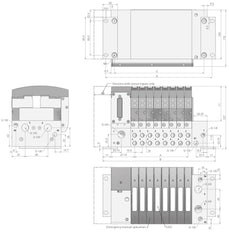 22x Terminal de válvulas neumáticas 24V DC 3-8bar/42-112psi Profibus DP Airtec
