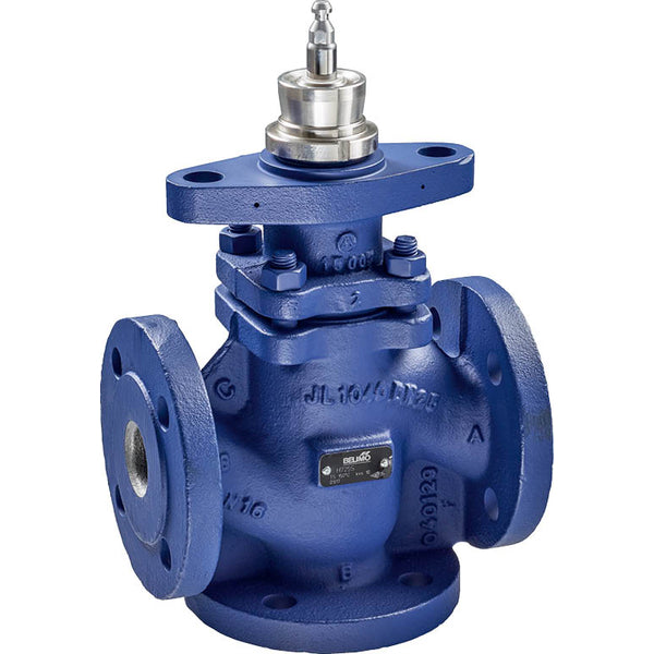 Belimo Válvula de Globo de 3 Vías DN65 Brida 30mm Carrera Kvs63 24VAC/DC 150s BACnet/Modbus/MP-Bus 2500N IP54 H765S/EV24A-MOD