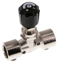 Válvula de aguja de latón niquelado G1/2'' NBR 18 bar - NLBN