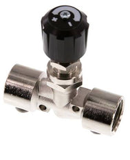 Válvula de aguja de latón niquelado G1/2'' NBR 18 bar - NLBN