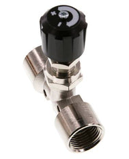 Válvula de aguja de latón niquelado G1/2'' NBR 18 bar - NLBN