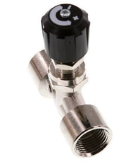 Válvula de aguja de latón niquelado G1/2'' NBR 18 bar - NLBN