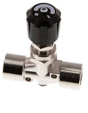 Válvula de aguja de latón niquelado G3/8'' NBR 18 bar - NLBN