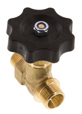 Válvula de aguja de latón G3/8'' macho NBR 40 bar - NLB