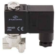Electroválvula CM-DA 1/8'' NPT Acero inoxidable FKM 0-10bar 12V DC