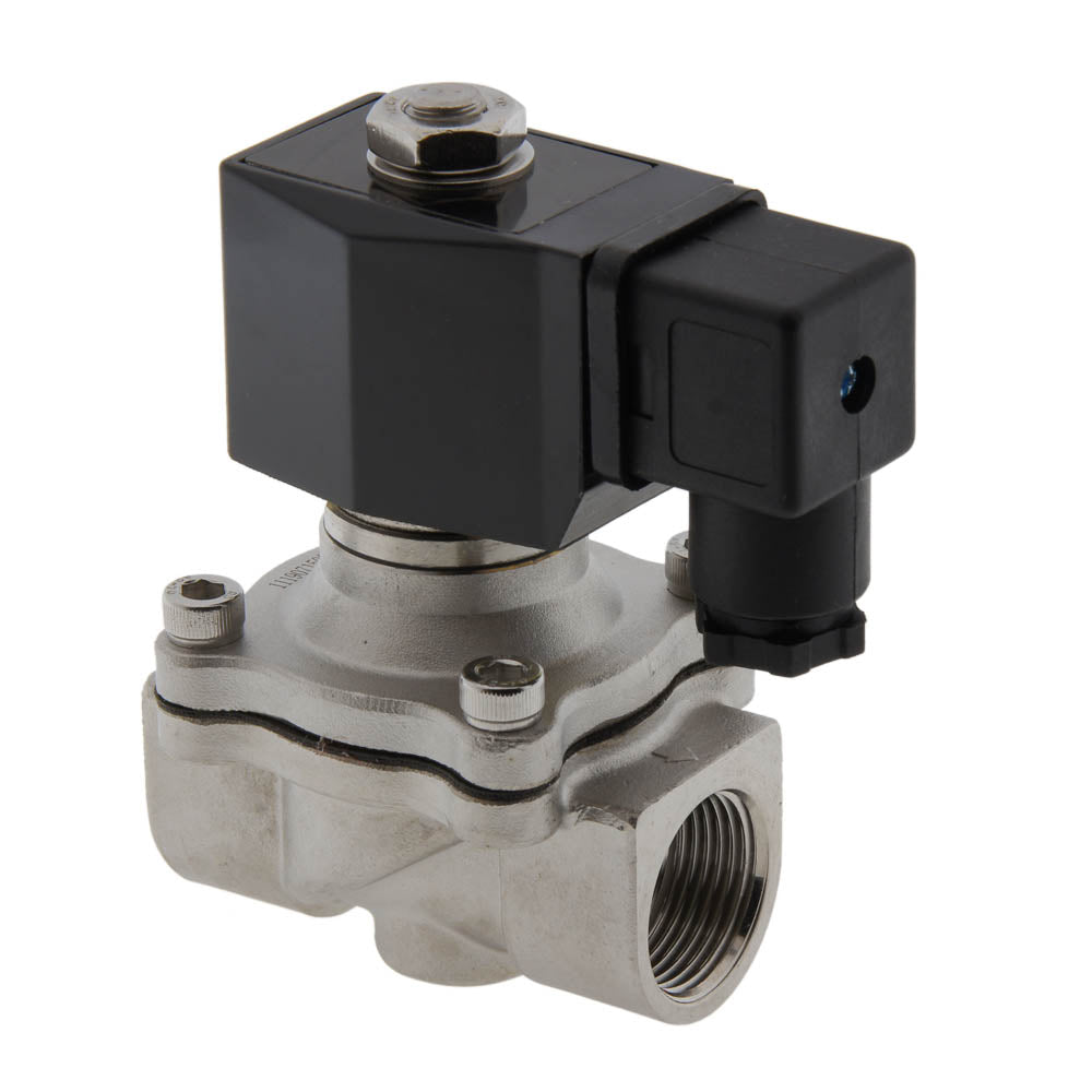 Electroválvula DF-SA 3/4'' acero inoxidable FKM 0-6bar 12V DC
