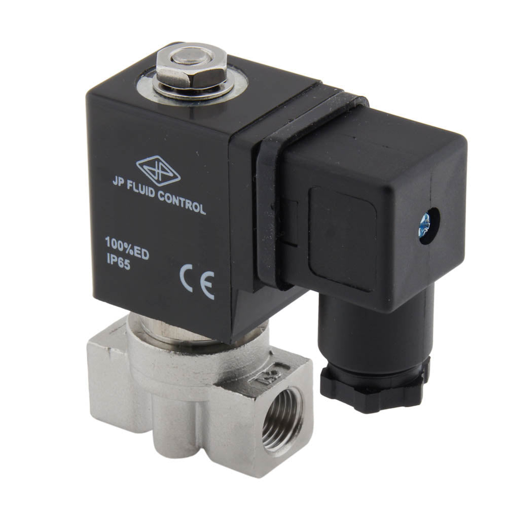 Electroválvula HP-DA 1/4'' Alta Presión Acero Inoxidable PTFE 4-100bar 230V AC