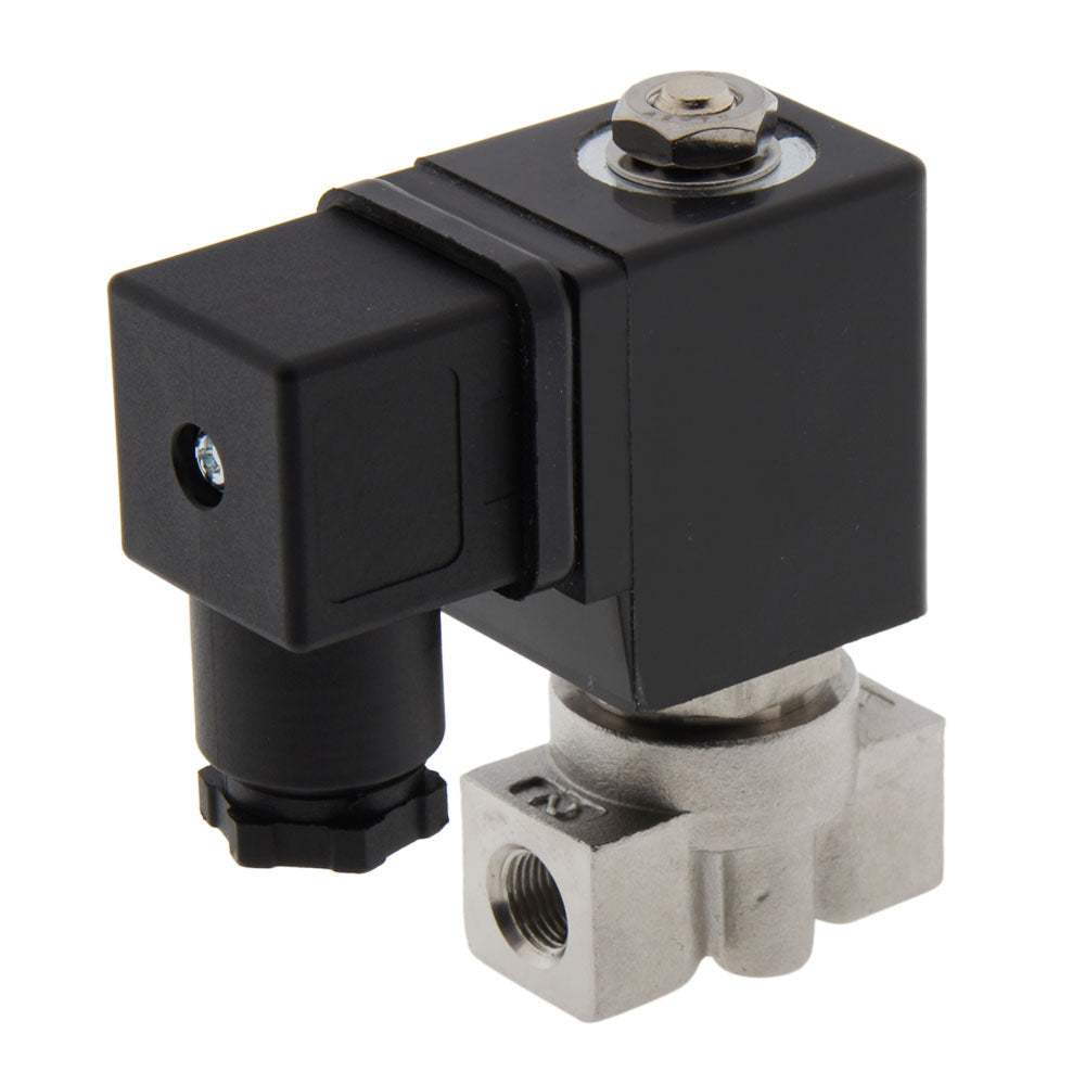 Electroválvula ST-DA 1/8'' acero inoxidable FKM 0-13bar 12V DC
