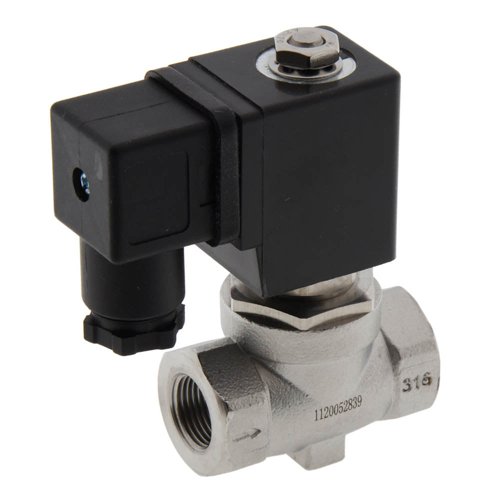 Electroválvula ST-SA 3/8'' NPT acero inoxidable EPDM 0-16bar 230V AC
