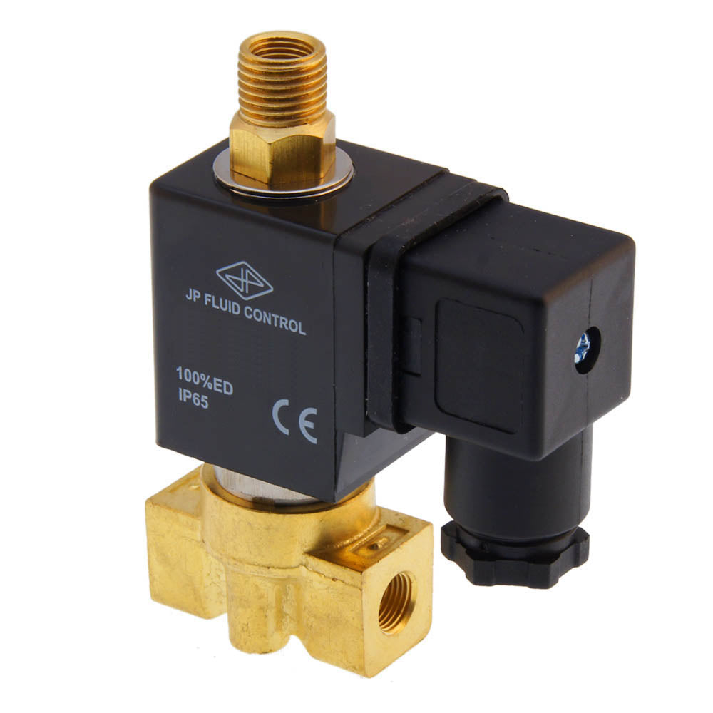 Electroválvula TW-DC 1/8'' 3/2 vías DI latón FKM 0-12bar 230V AC