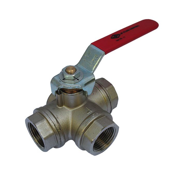 70 - G1-1/4'' 3-Way (L) Ball Valve F/F/F