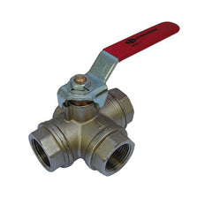 71 - G1/2'' 3-Way (T) Ball Valve F/F/F