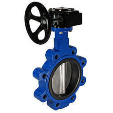 DN100 (4 inch) PN12 Lug Butterfly Valve GG25-GGG40 polyamide-coated-EPDM (Handwheel)
