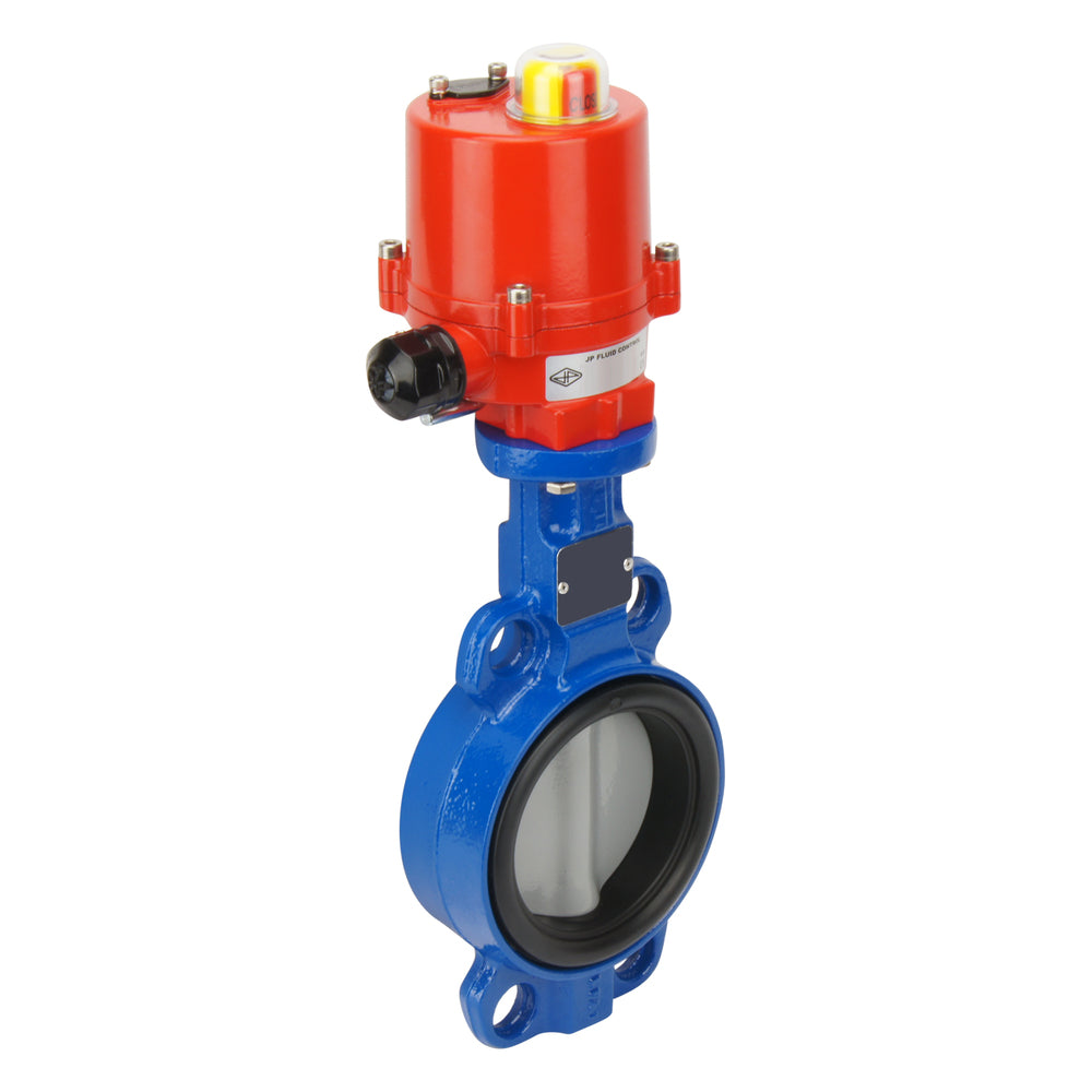 DN25 (1 inch) 12VAC Wafer Electric Butterfly Valve GG25-Stainless Steel-NBR - BFLW