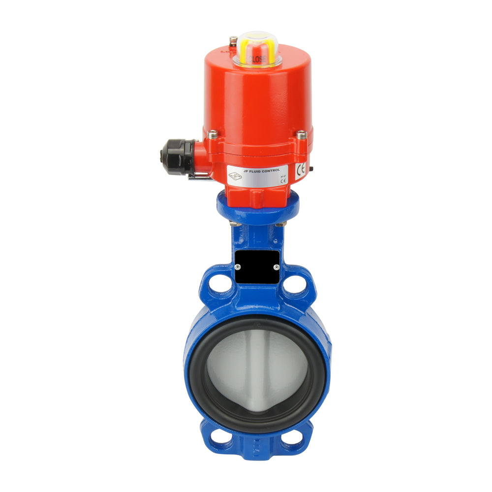 DN65 (2-1/2 inch) 12VAC Wafer Electric Butterfly Valve GG25-Cast iron-EPDM - BFLW