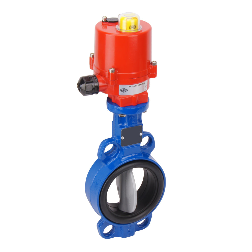 DN25 (1 inch) 12VAC Wafer Electric Butterfly Valve GG25-Stainless Steel-NBR - BFLW