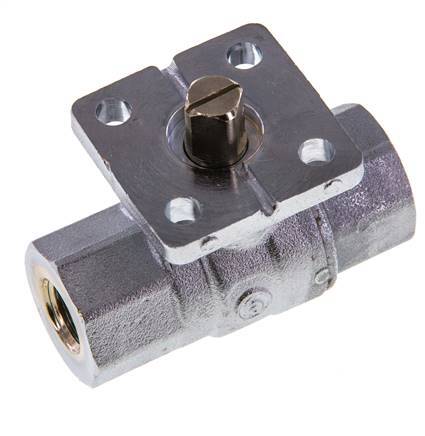 Válvula de bola de latón Rp1/4'' 2 vías ISO-Top PN40 - BL2BA