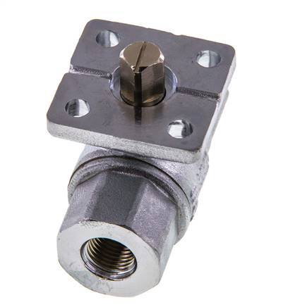 Válvula de bola de latón Rp1/4'' 2 vías ISO-Top PN40 - BL2BA