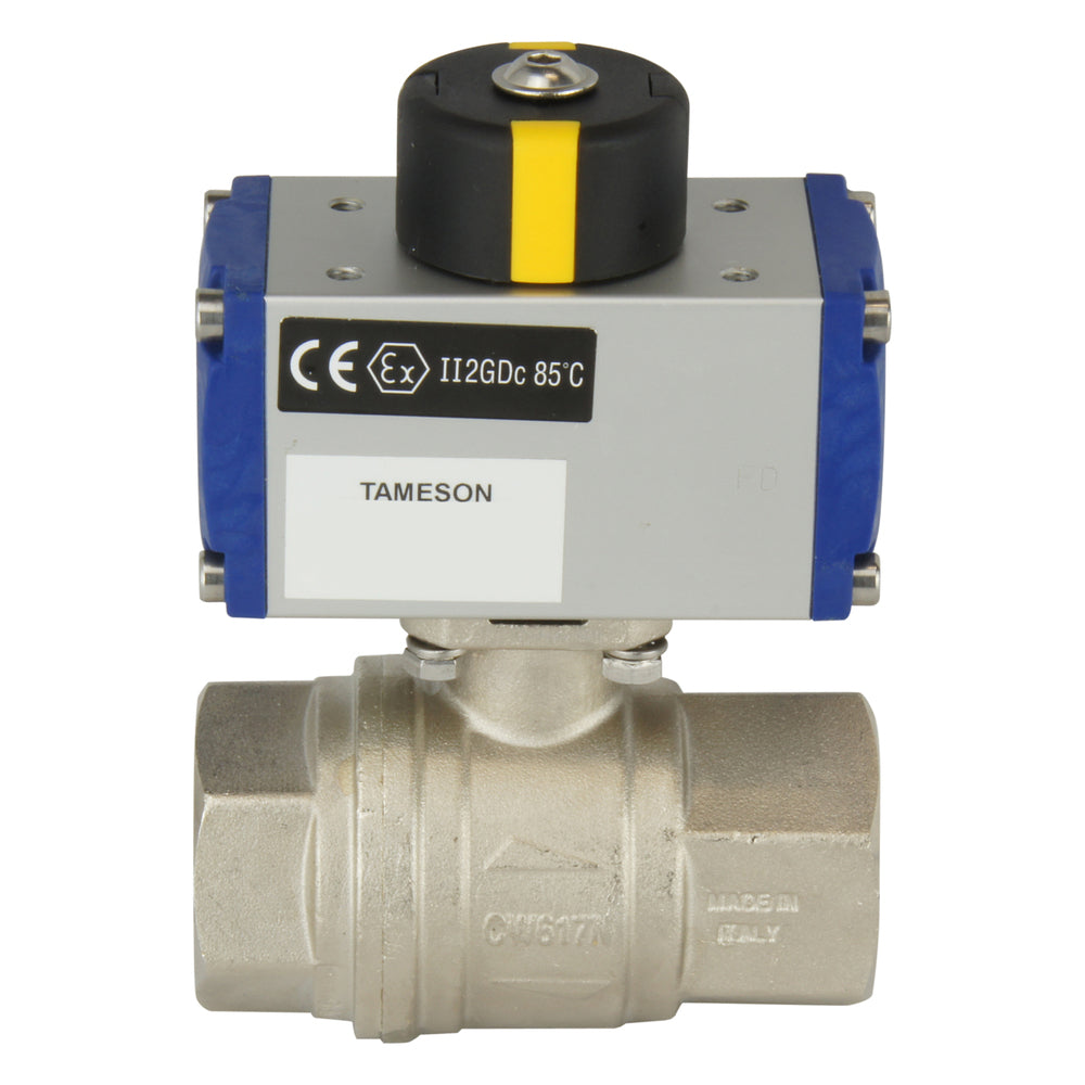 Válvula de bola neumática de latón de 2 vías y doble efecto G1/2'' - BL2BA