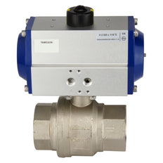 Válvula de bola neumática de latón de 2 vías G4'' abierta por muelle - BL2BA