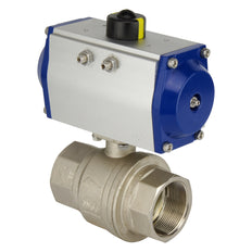 Válvula de bola neumática de latón de 2 vías y doble efecto G3'' - BL2BA