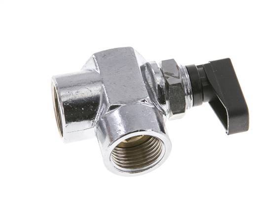 Válvula de bola de latón compacta de 2 vías de 3/8 pulgadas