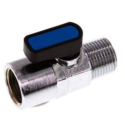 Válvula de bola macho a hembra R/Rp de 3/8 pulgadas de 2 vías de latón compacta EN331 Gas 20 Bar