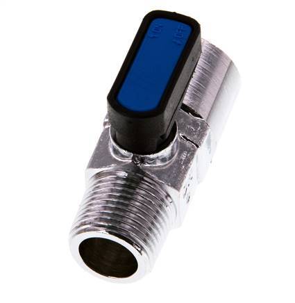 Válvula de bola macho a hembra R/Rp de 3/8 pulgadas de 2 vías de latón compacta EN331 Gas 20 Bar