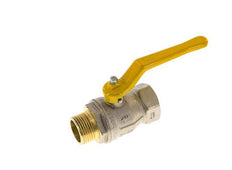 Válvula de bola de latón de 1 pulgada macho a hembra R/Rp para gas de 2 vías