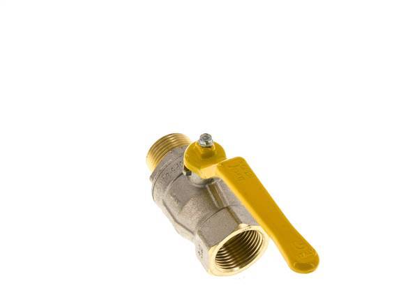 Válvula de bola de latón de 1 pulgada macho a hembra R/Rp para gas de 2 vías