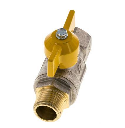 Male To Female R/Rp 1/2 inch Gas 2-Way Butterfly handle Brass Ball Valve