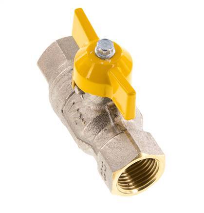 Rp 1/2 Pulgada Gas 2 Vías Mango de Mariposa Válvula de Bola de Latón