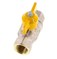 Rp 1/2 Pulgada Gas 2 Vías Mango de Mariposa Válvula de Bola de Latón