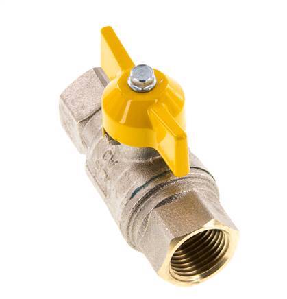 Rp 1/2 Pulgada Gas 2 Vías Mango de Mariposa Válvula de Bola de Latón