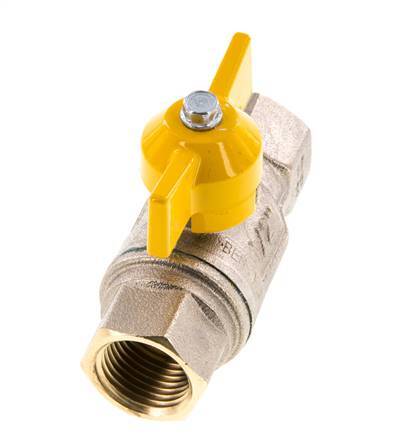 Rp 1/2 Pulgada Gas 2 Vías Mango de Mariposa Válvula de Bola de Latón