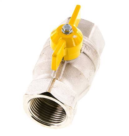 Válvula de bola de latón de 2 vías para gas de 1 pulgada