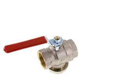 G Válvula de bola de latón de 2 vías con filtro integrado de 1 pulgada