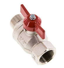 Válvula de bola de latón de 2 vías con mango de mariposa de 3/4 de pulgada de rosca macho a hembra R/Rp