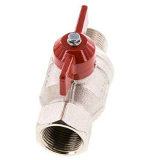 Válvula de bola de latón de 2 vías con mango de mariposa de 3/4 de pulgada de rosca macho a hembra R/Rp