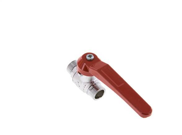 G Válvula de bola de latón de 2 vías con rosca macho de 3/8 pulgadas