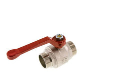 G Válvula de bola de latón de 2 vías con rosca macho de 1-1/2 pulgadas