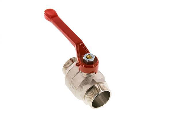 G Válvula de bola de latón de 2 vías con rosca macho de 1-1/2 pulgadas