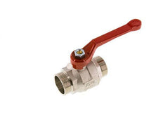 G Válvula de bola de latón de 2 vías con rosca macho de 1-1/2 pulgadas