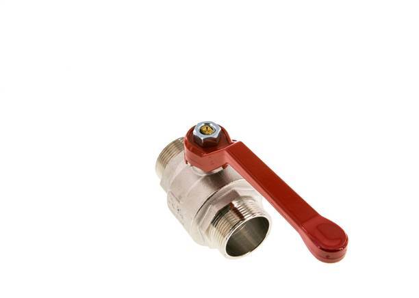 G Válvula de bola de latón de 2 vías con rosca macho de 1-1/2 pulgadas