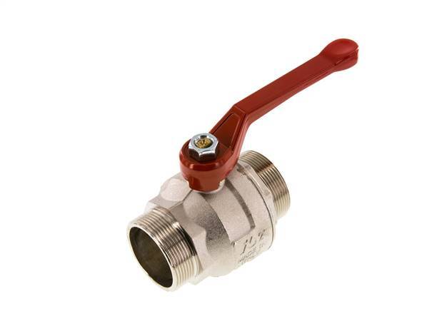 G Válvula de bola de latón de 2 pulgadas con rosca macho y 2 vías