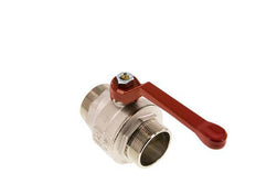 G Válvula de bola de latón de 2 pulgadas con rosca macho y 2 vías