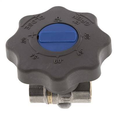 Válvula de bola de latón de 3/8 pulgadas de cierre suave para gas y agua de 2 vías