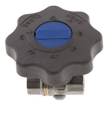Válvula de bola de latón de 3/8 pulgadas de cierre suave para gas y agua de 2 vías